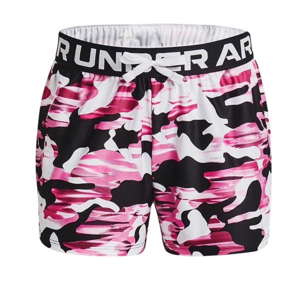 Under Armour Girl’s Pink Camo Shorts Size M